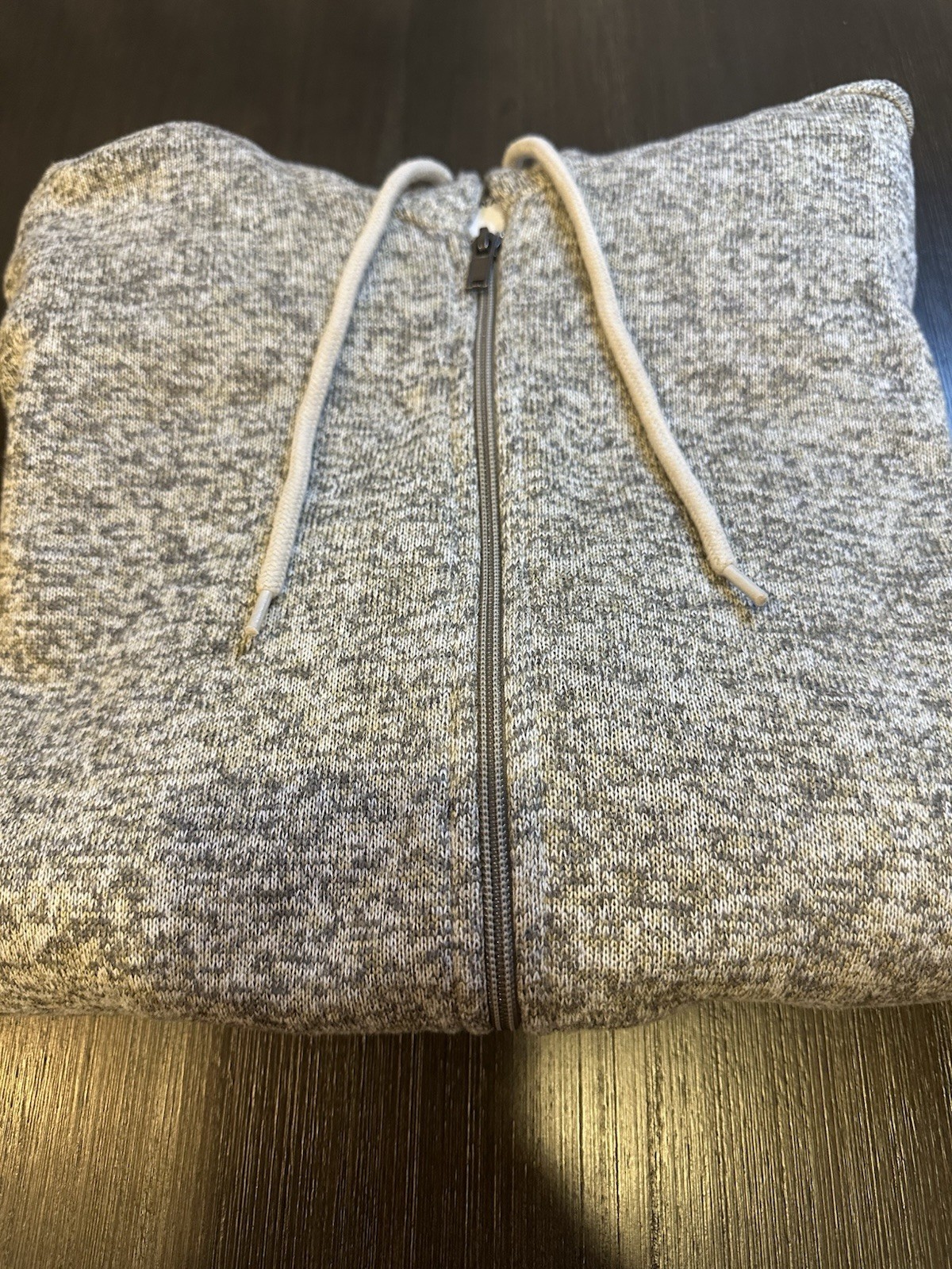 Old Navy Men’s Gray Heathered Fleece Full Zip Hooded Hoodie Pockets M