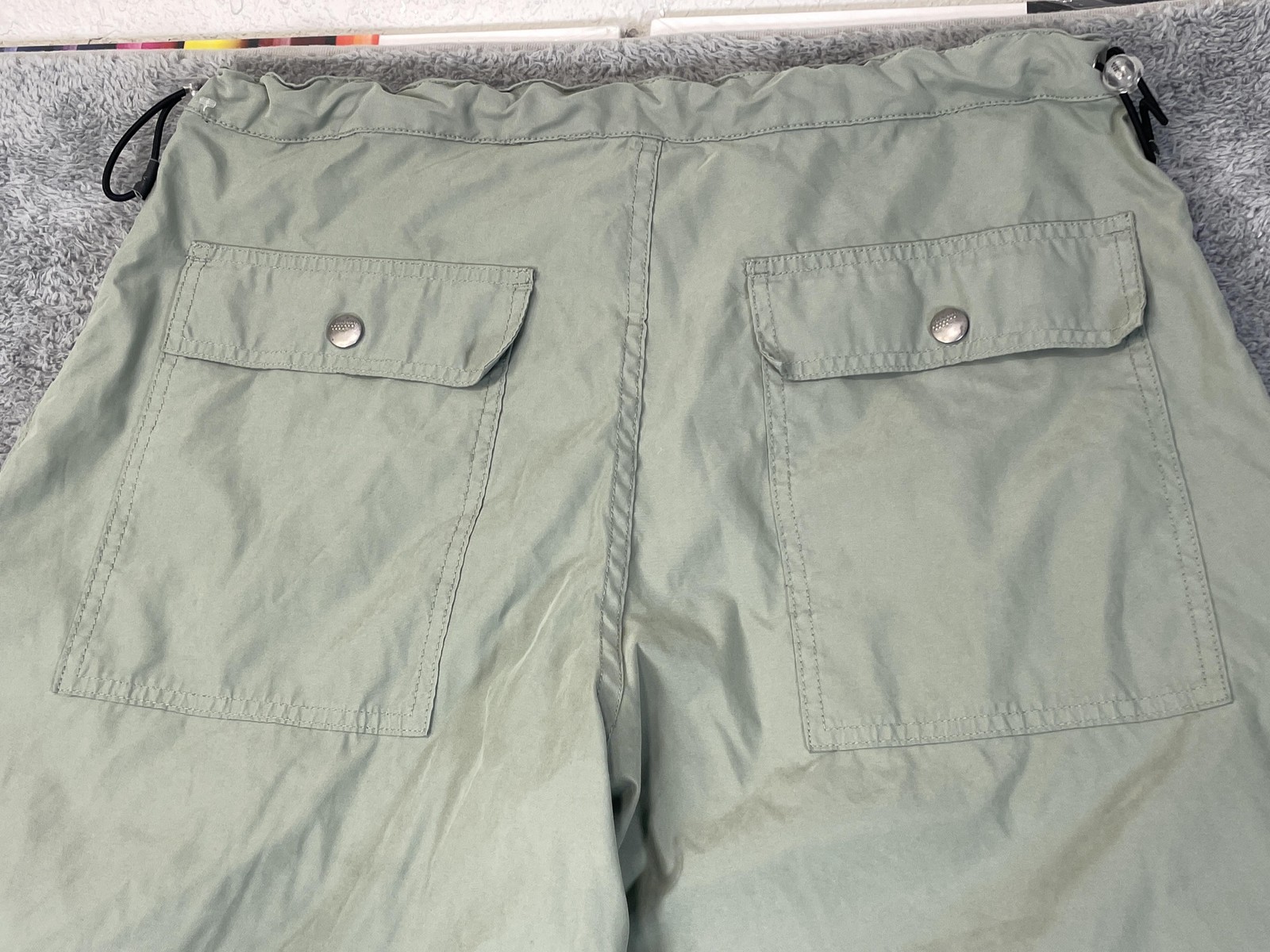 Levis Silvertab Pants Men Large 34 Baggy Tech Cargo Cinch Hem Parachute Military