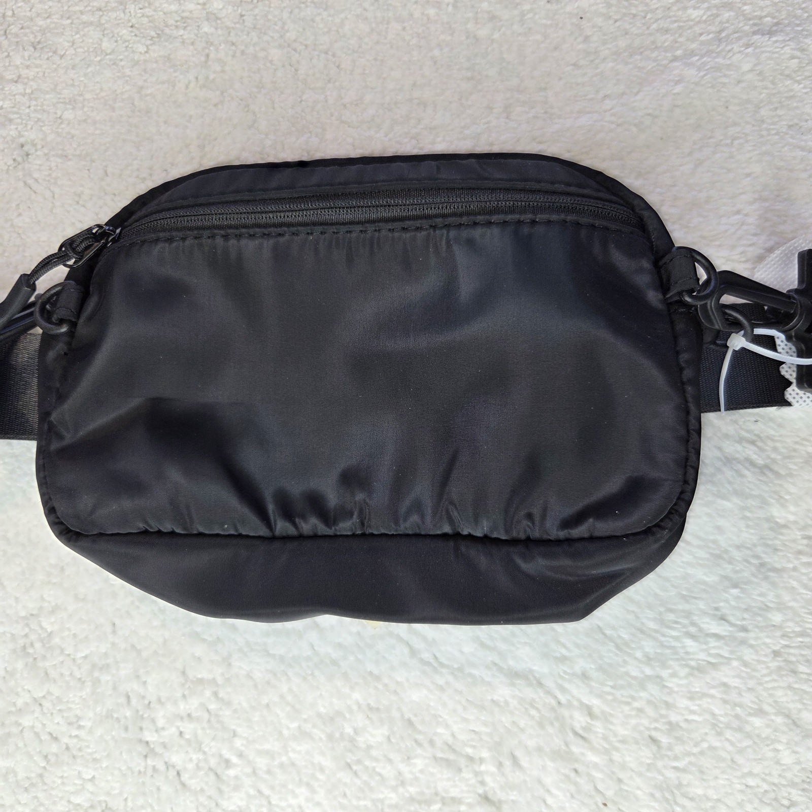 No Boundaries Waist Pack Or Sling Solid Black Multi Use Soft Nylon Outer NWT
