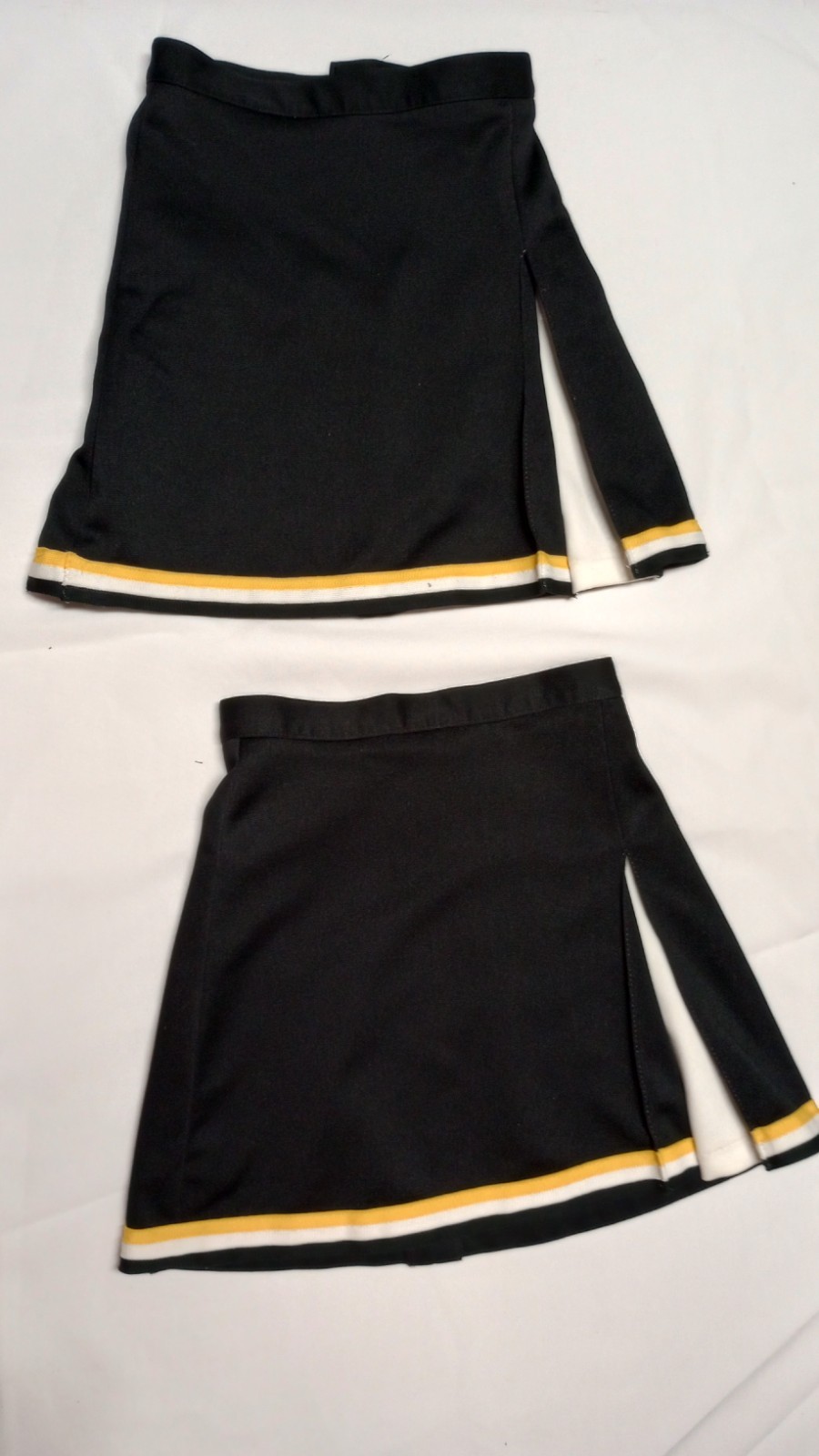 2 Vintage Black Varsity Skirt Cheerleader Uniform Costume Cosplay Zombie Size SA