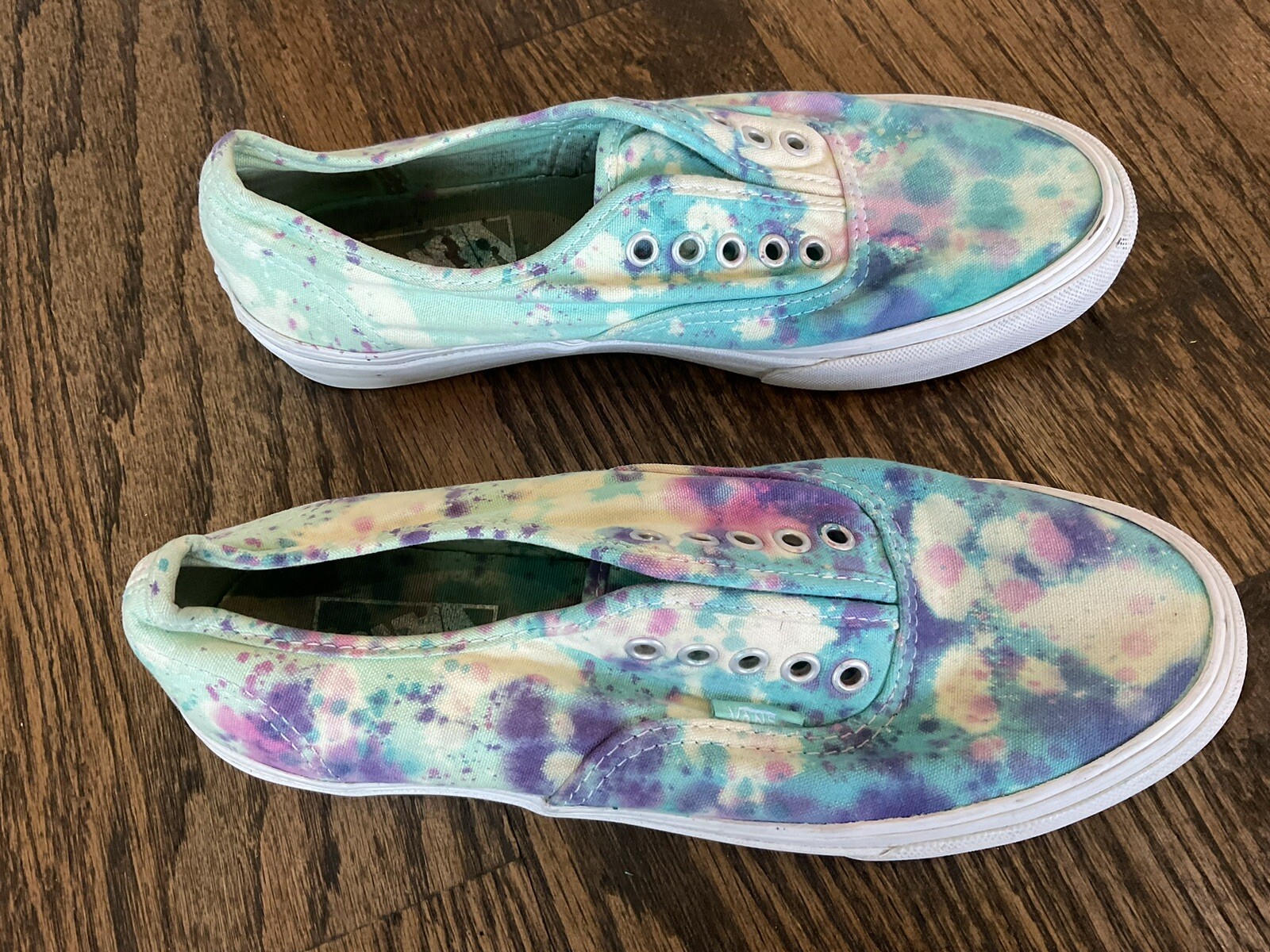 VANS T375 Skate Sneakers Tie Dye Lace Up Skate Shoes US Size Men 5.5 Women 7