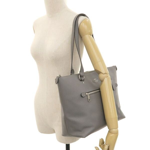 Coach Gallery Leather Tote Bag Handbag Leather Gray F79608