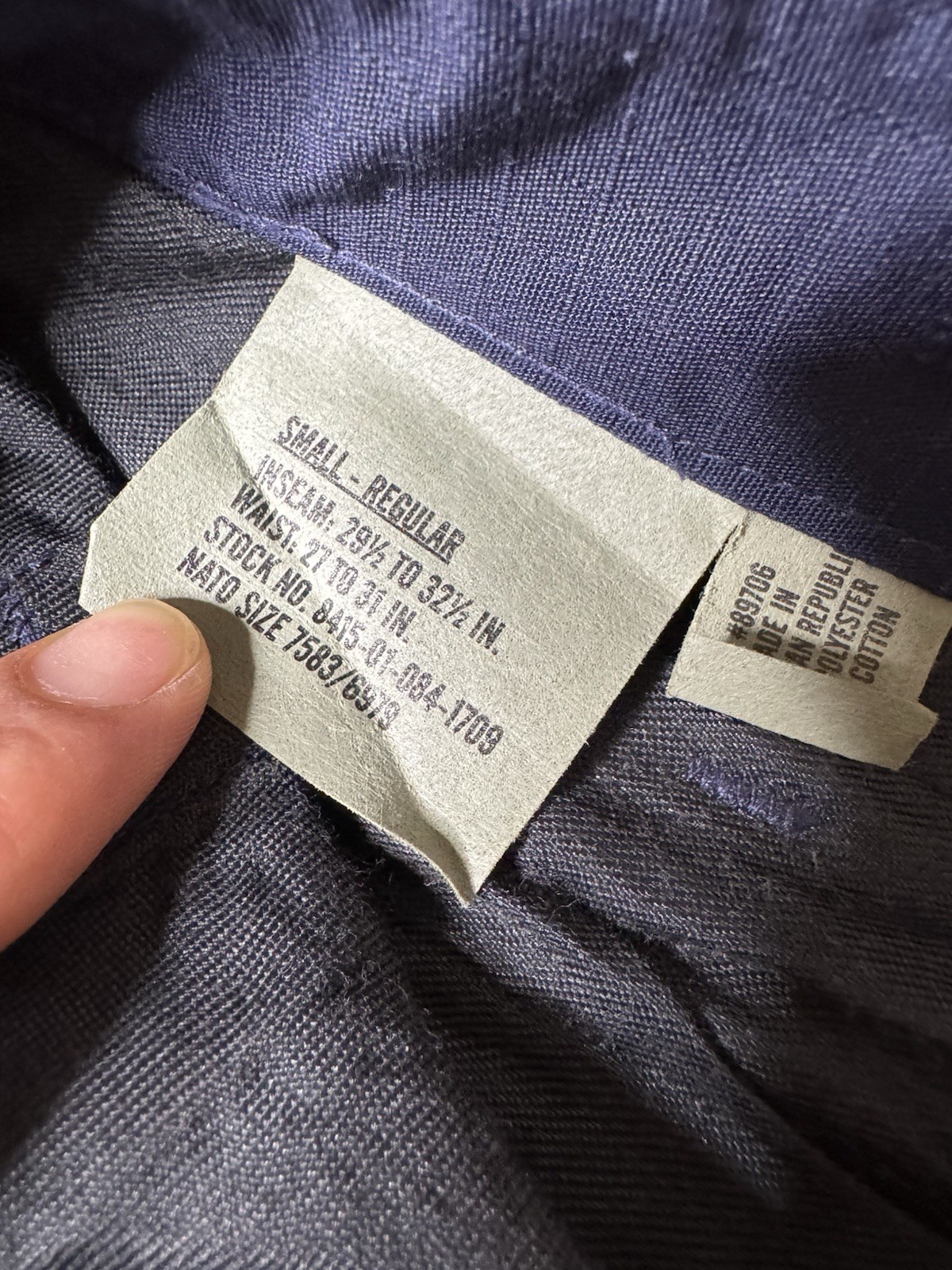 Propper Men’s Ripstop Cargo Pants Blue Military Polyester Cotton Small Regular