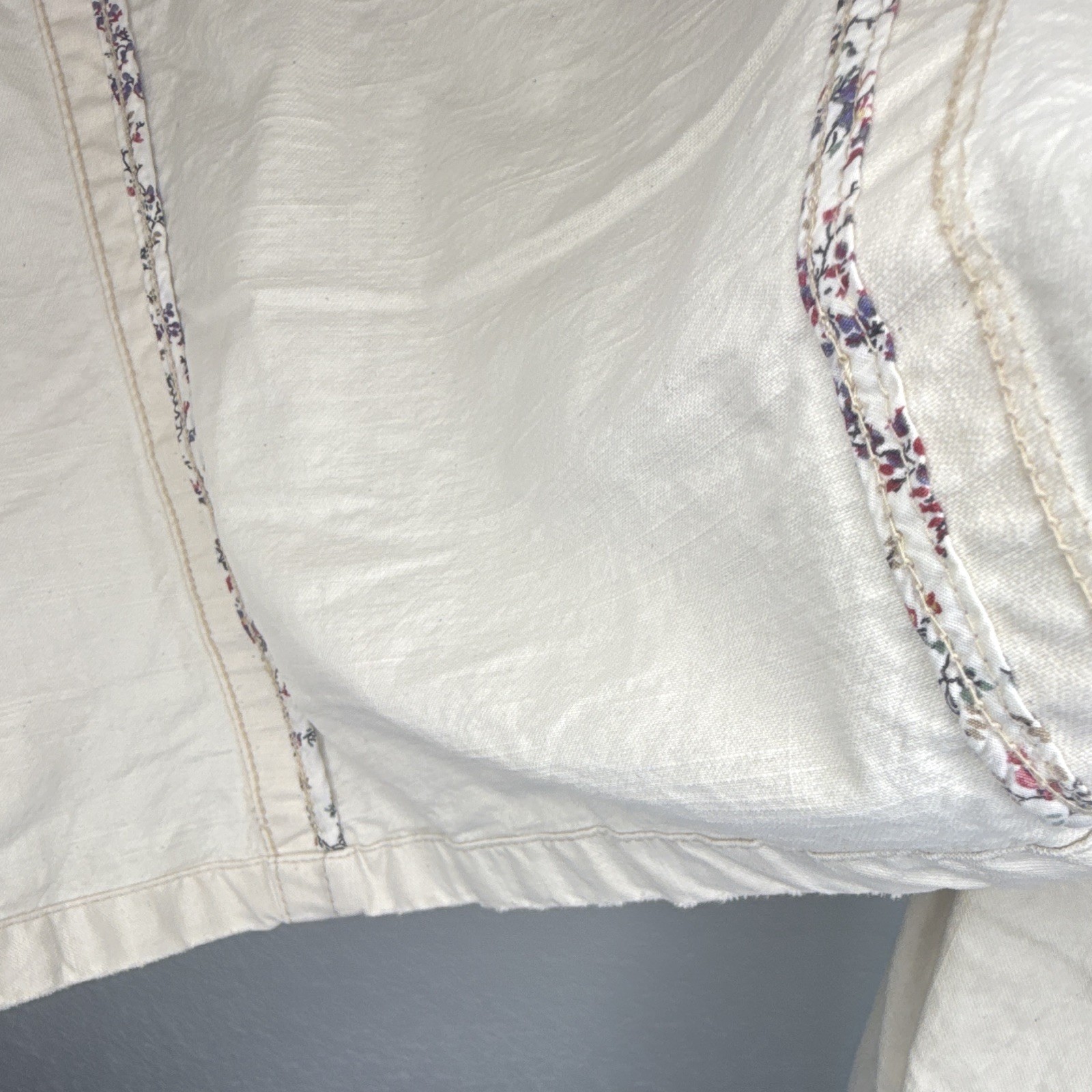 Ralph Lauren Polo Jean Co Women’s XL Cotton Denim Ivory Jacket fits like a Lrg