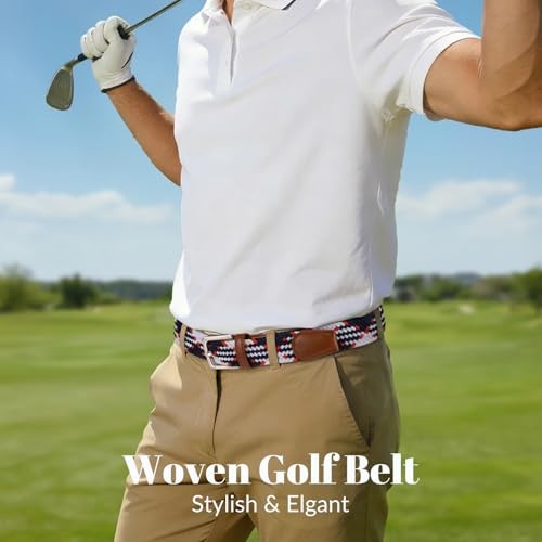Elastic Braided Belt Men – M: 34″-38″ Stretch Adjustable Colorful-02