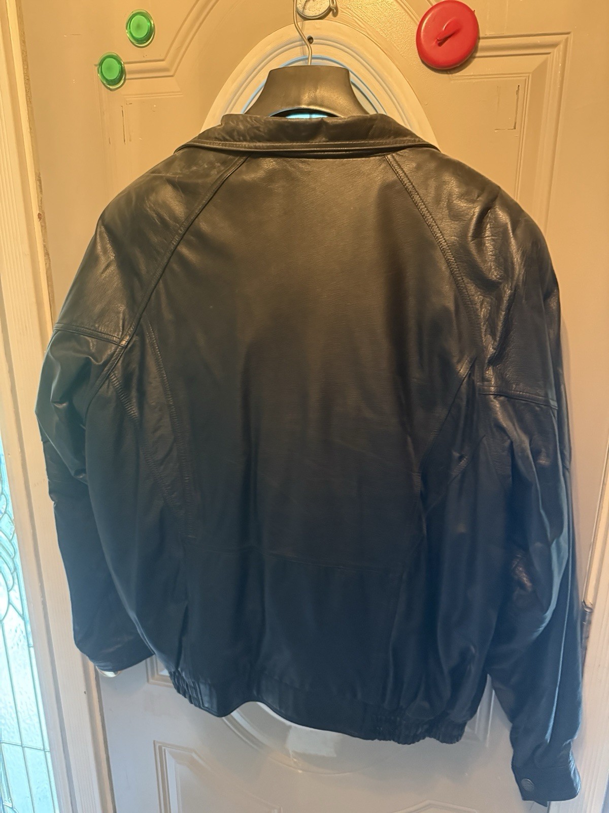Wilsons Leather Men’s XXL Black Bomber Jacket Insulated Vintage 90s Leather