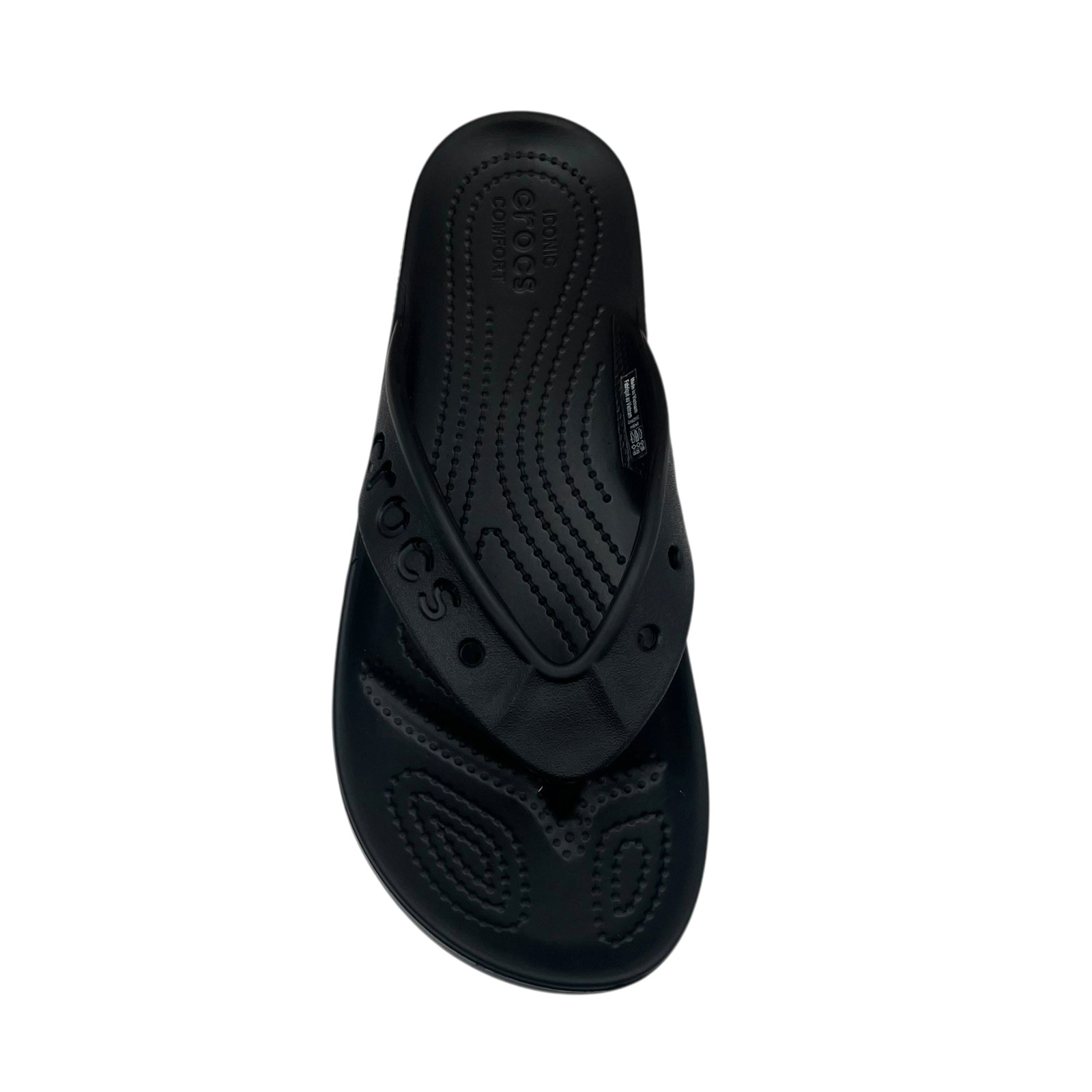 Crocs Baya II Womens Flip Flop Sandals Size 9 Black Lightweight Flexible Comfort