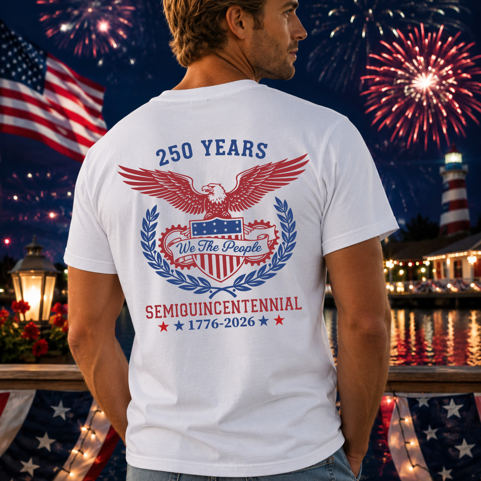 250th anniversary t shirt | White Unisex fourth of July Tee for men and women