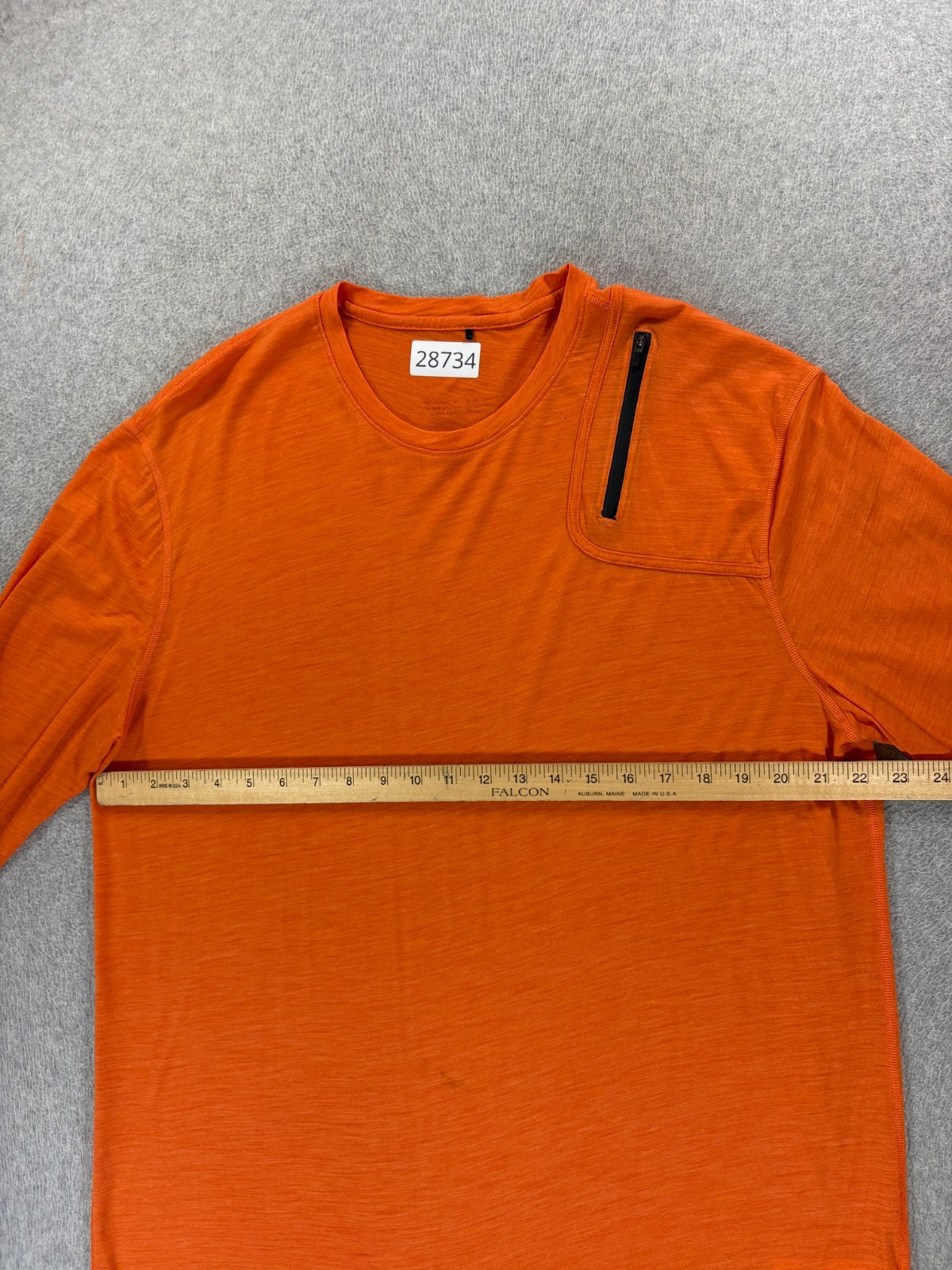 Paskho Merino Wool Long Sleeve Crew Base Shirt (Men’s 2XL) Orange