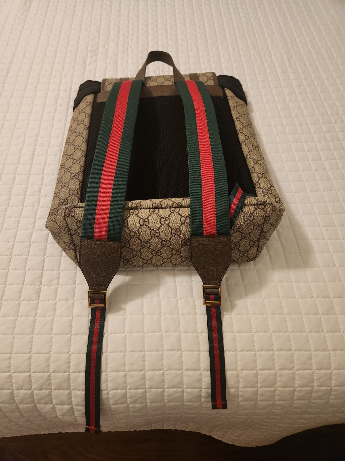 Gucci GG Backpack Beige/Ebony Canvas/Leather
