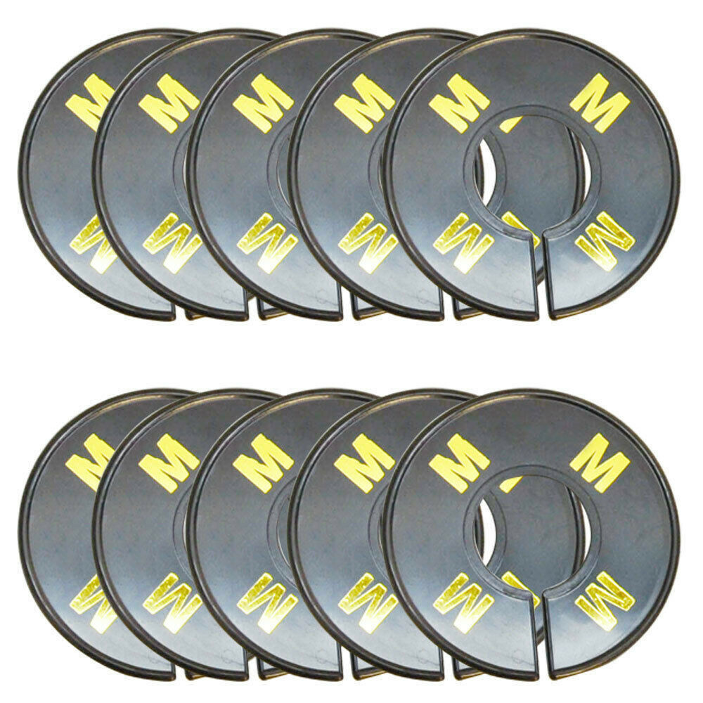 10 pcs Rack Divider Size M MEDIUM Black Round Ring Sizing Hanger Retail Supply D