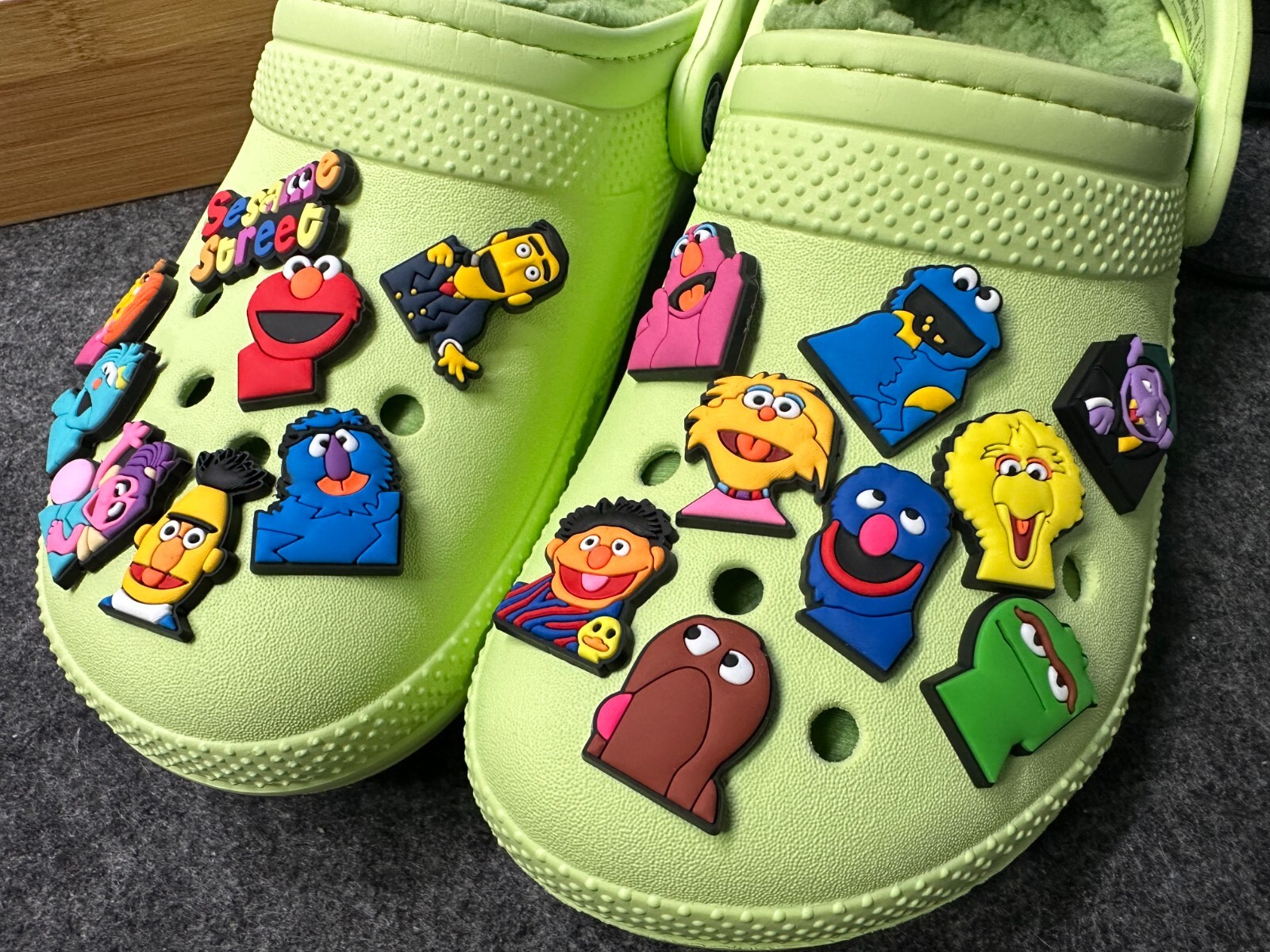 17 pcs shoe charms for croc Theme Charms sesame street Cartoon Shoe Charms