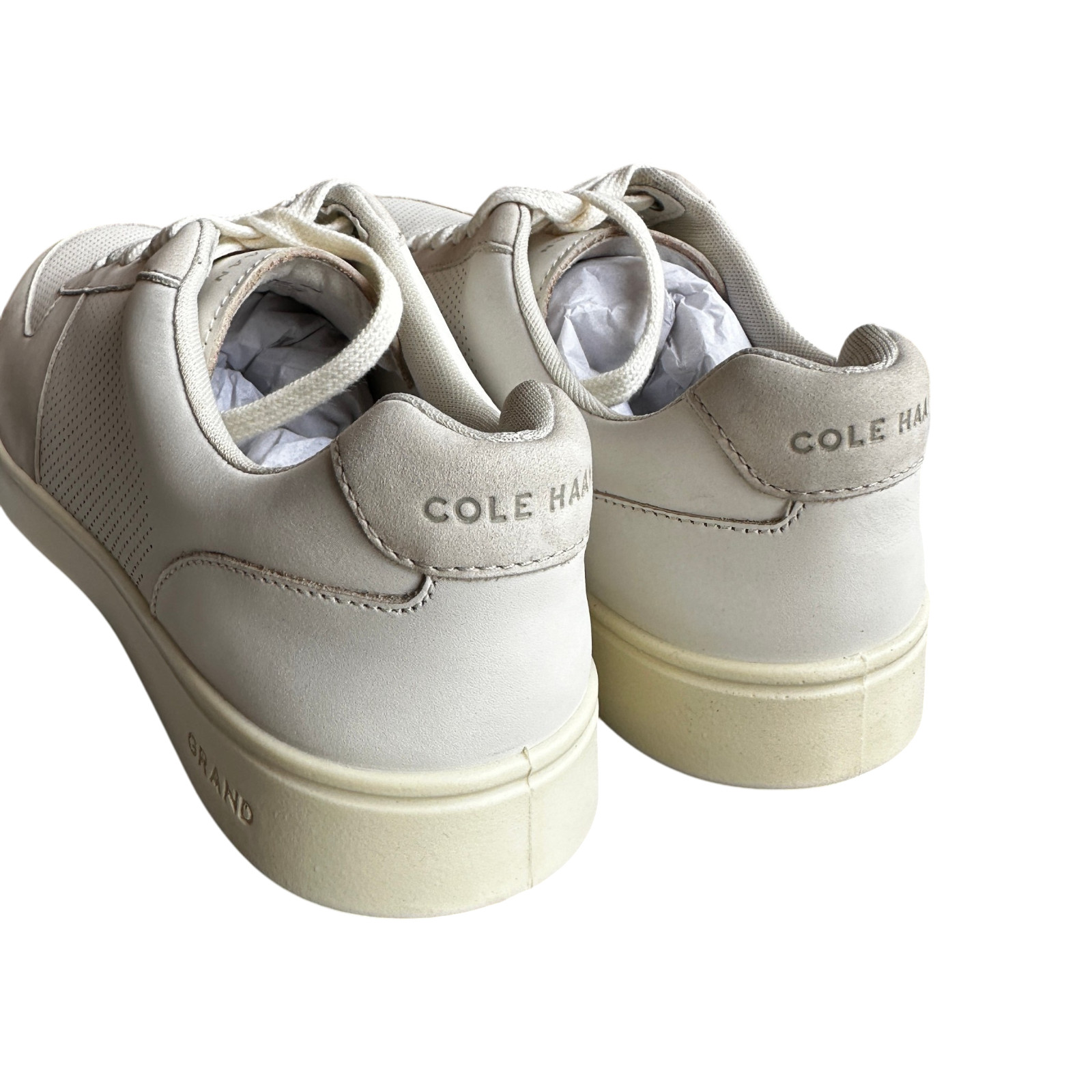 Cole Haan Grand Crosscourt Modern Sneakers White Ivory Tennis Shoe Mens Size 10