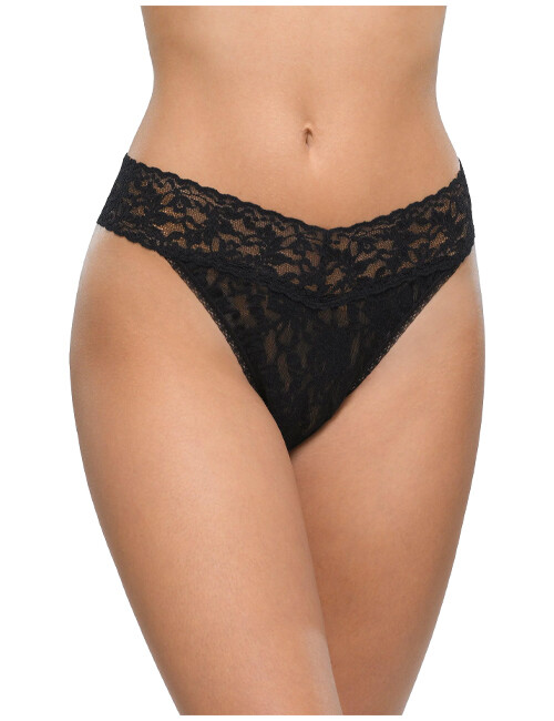 Hanky Panky Signature Lace Original Rise Thongs, Black, 3-Pack – 48113PK BLAC