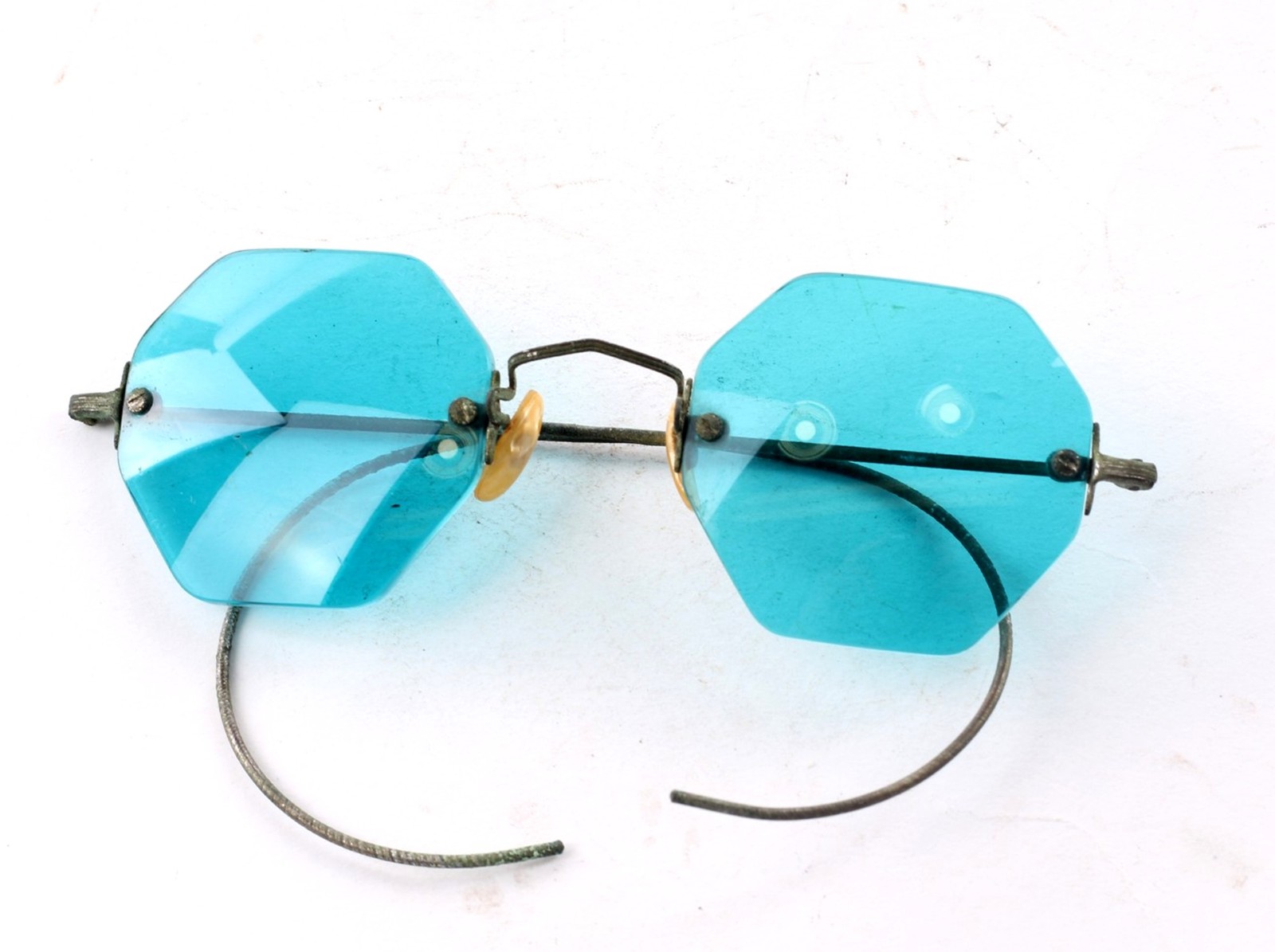 Antique Vintage Spectacles/ Eyeglasses Aqua Blue-BD-303