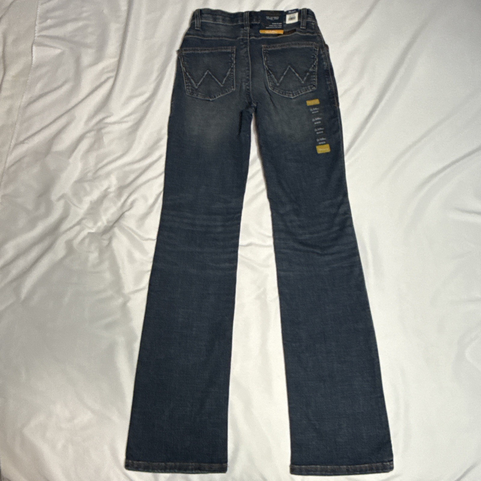 Wrangler Willow Ultimate Riding Jeans Women 28/5×34 Blue Denim Stretch Bootcut