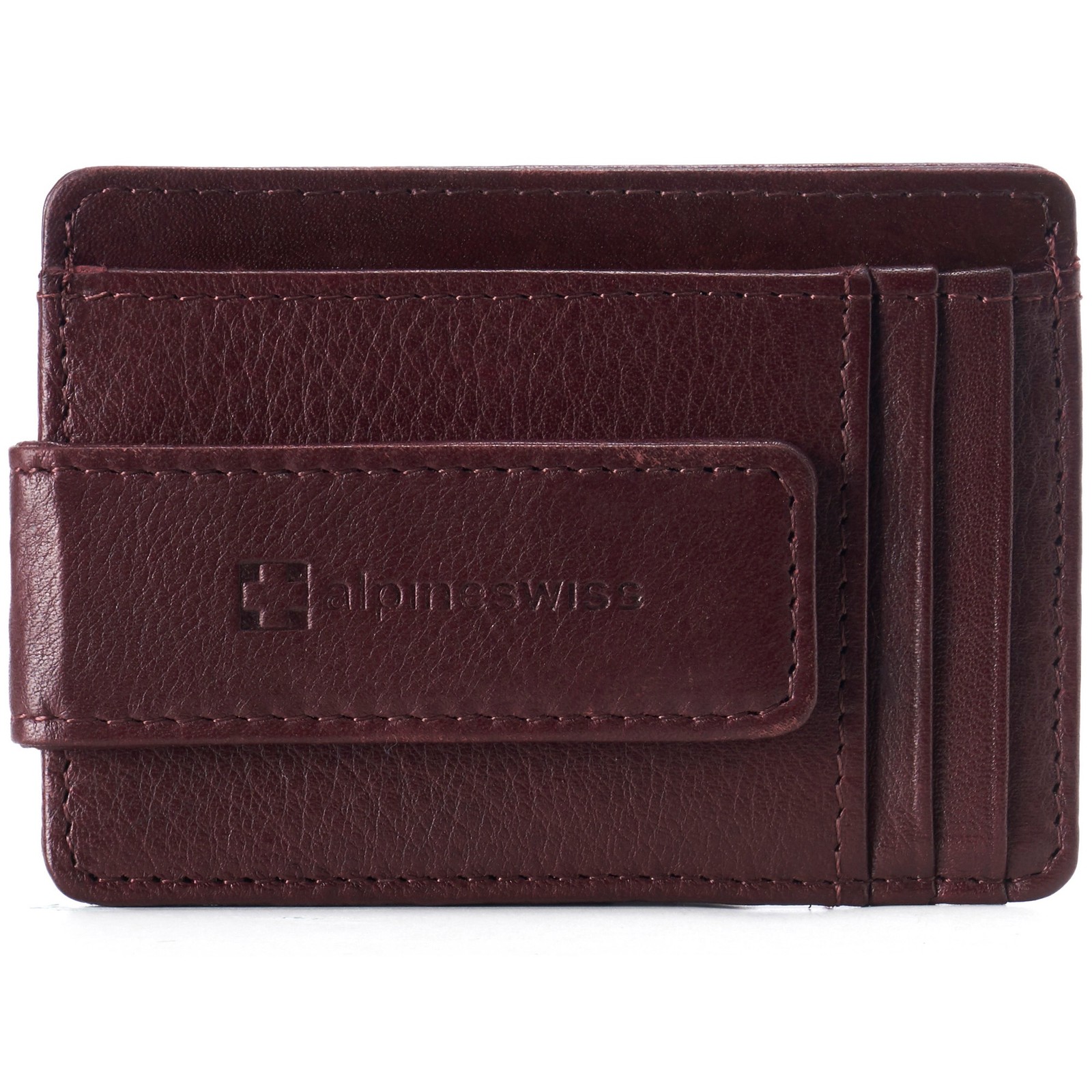 Alpine Swiss Mens RFID Safe Magnetic Money Clip Wallet Slim Front Pocket Wallet
