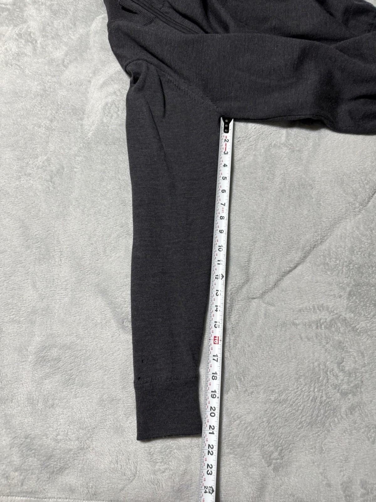 Barbour Storm Half Zip Lined Sweater Gray Mens Small Portugal 100% Wool