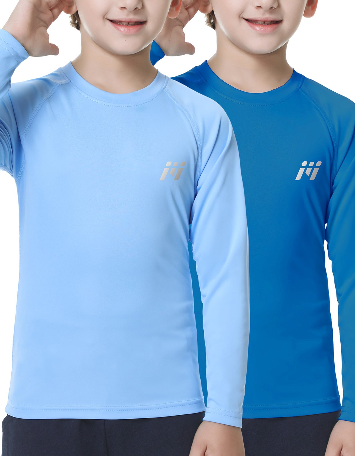 2Packs Boys Autumn Long Sleeve Shirt for Outdoor Play School Casual Daily Wear