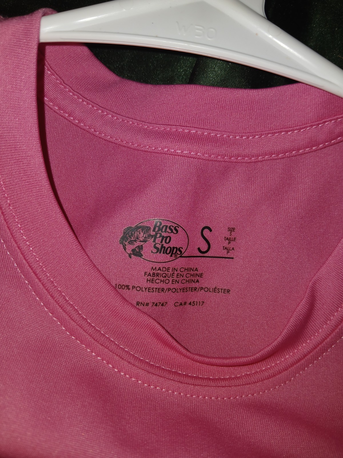 Bass Pro Shops Girls Pink Graphic Logo Crew Neck Polyester T-Shirt Size S