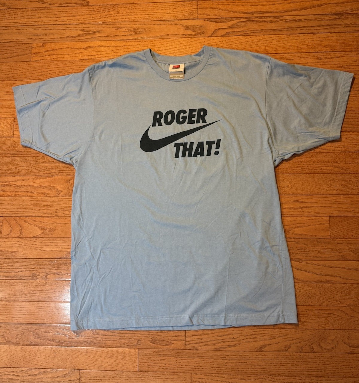 RARE Vintage Nike RF Roger That Federer Tennis T-shirt Tee Size XL White Tag Y2K