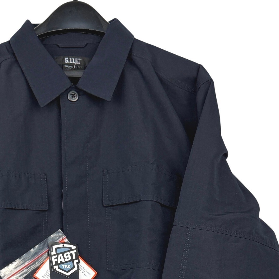 NEW 5.11 Tactical Fast-Tac TDU Shirt Mens LT Large Tall Dark Navy Ripstop 72465T