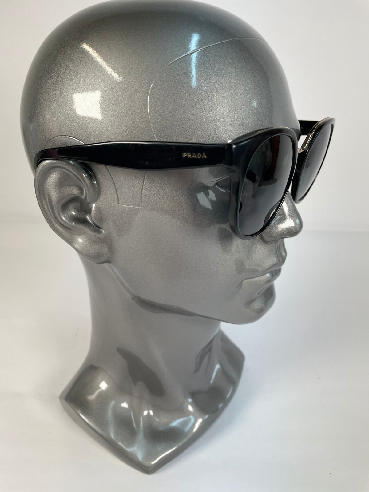 PRADA SPR17T 1AB-5S0 Black Sunglasses 53-20-140 Black Lenses