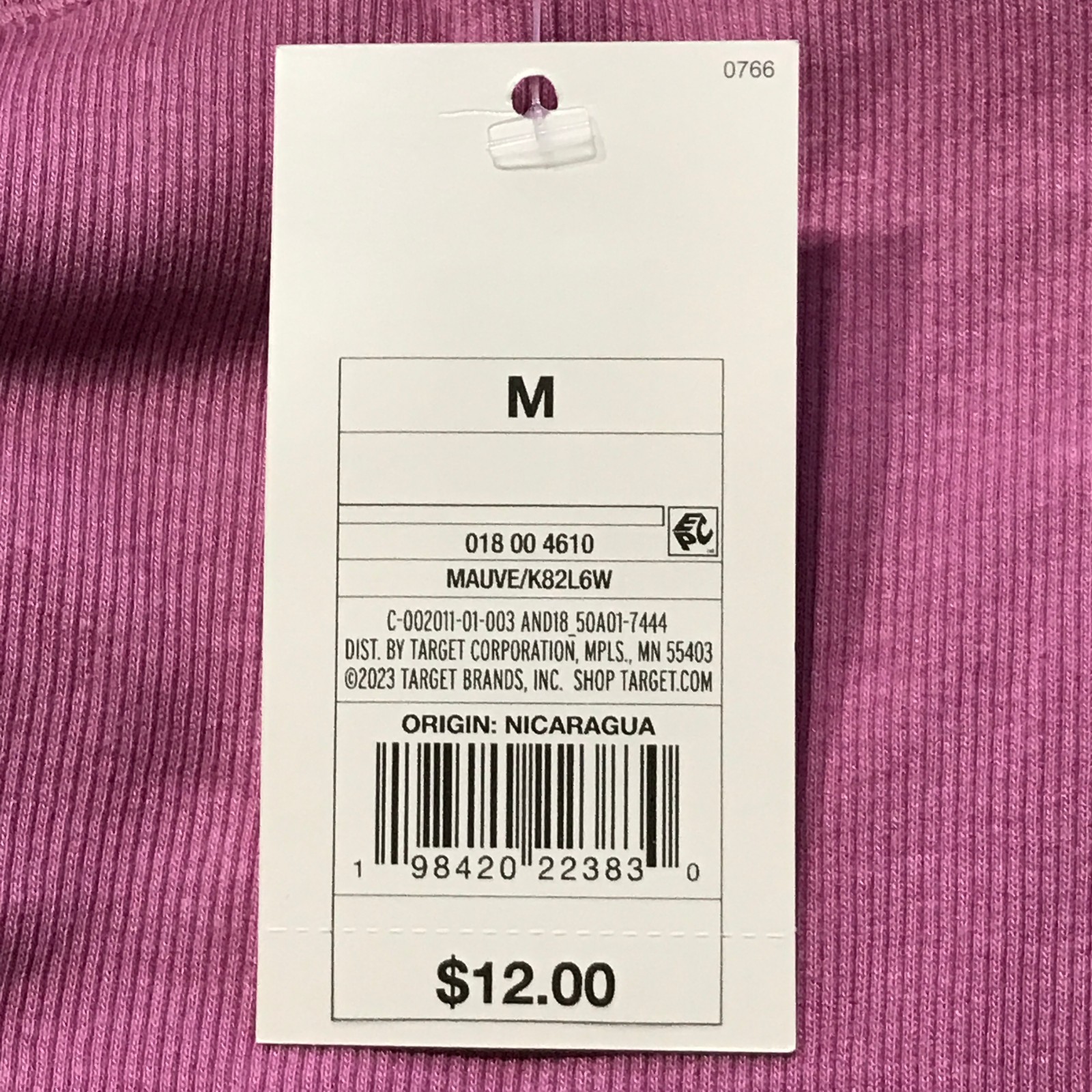 Medium – Womens Slim Fit Long Sleeve Ribbed T-Shirt – A New Day – Mauve