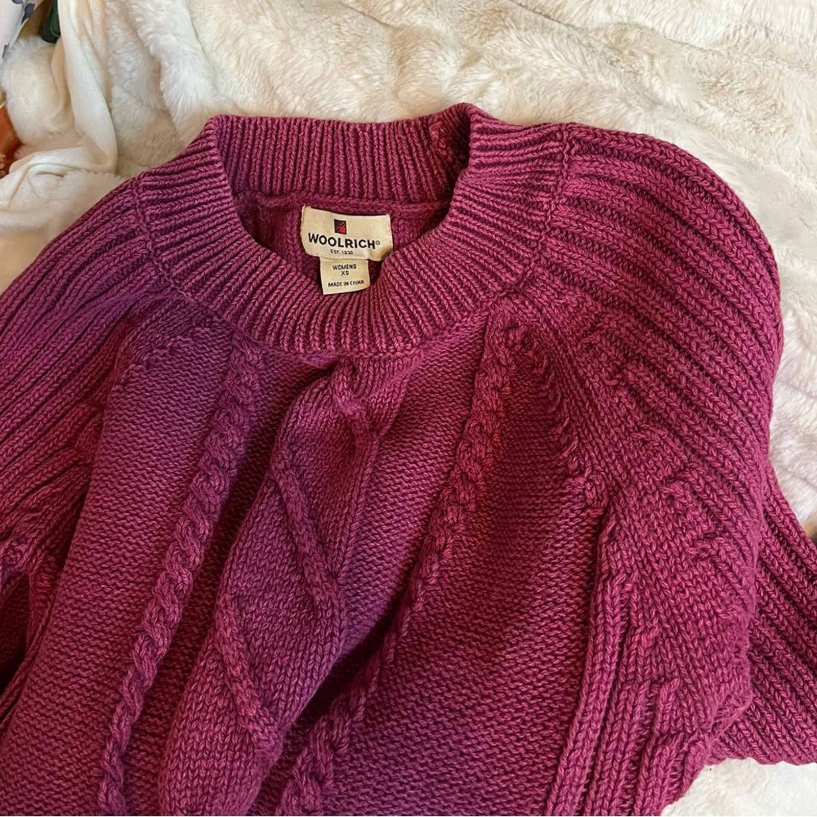 Woolrich Women’s XS Burgundy Pink Red Thick KnitTunic Winter Classic Sweater