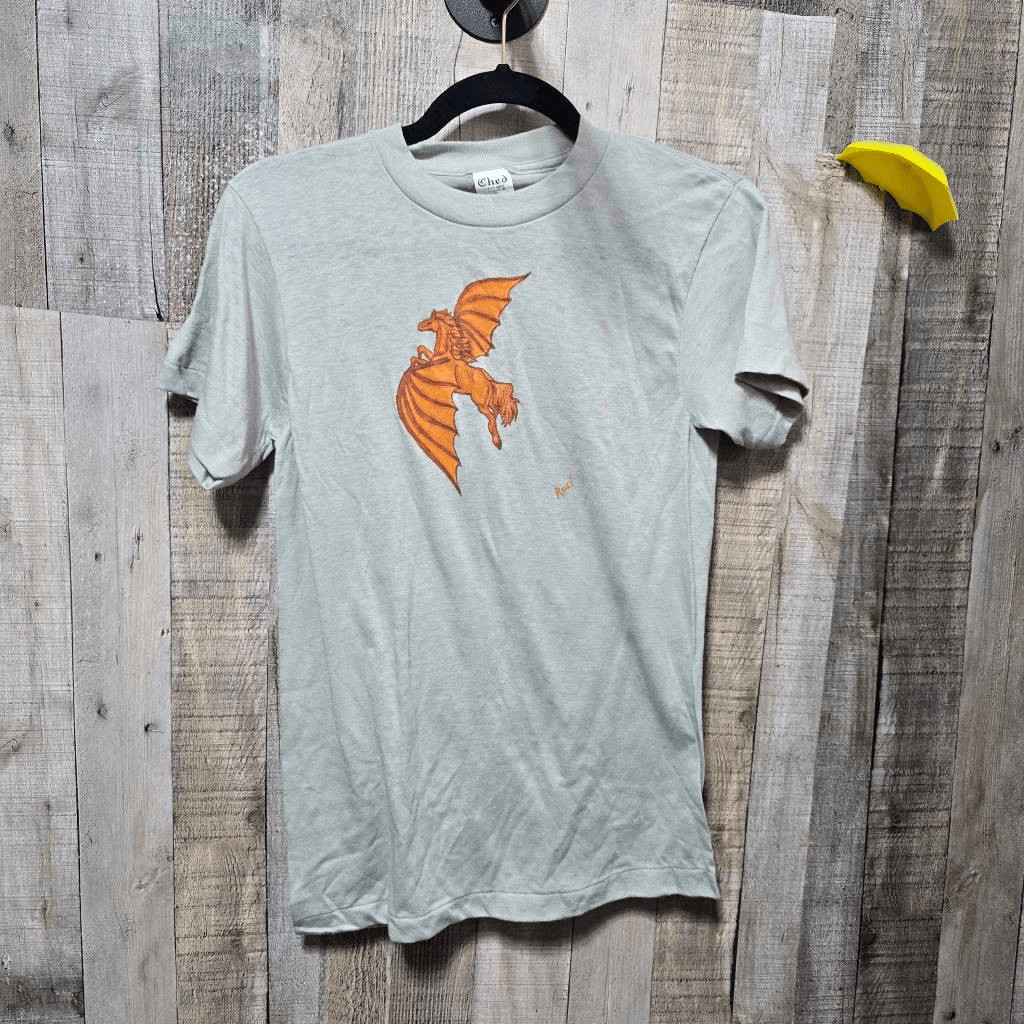 Ched by Anvil Vintage 90s Pegasus Roxi Graphic Unisex Small Tee Fiction Fantasy