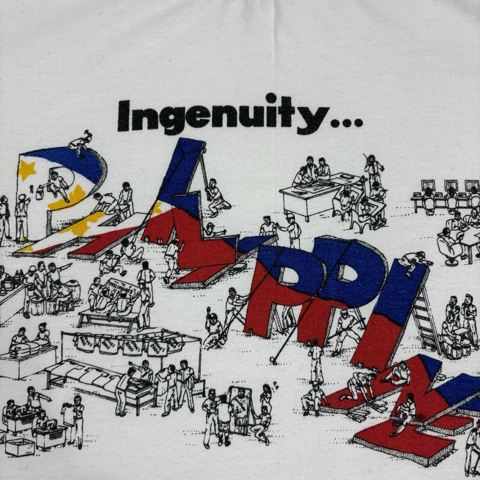 Vintage Philippines 1999 Millenium T Shirt Adult S/M Asia Tourist Tee Retro Y2K