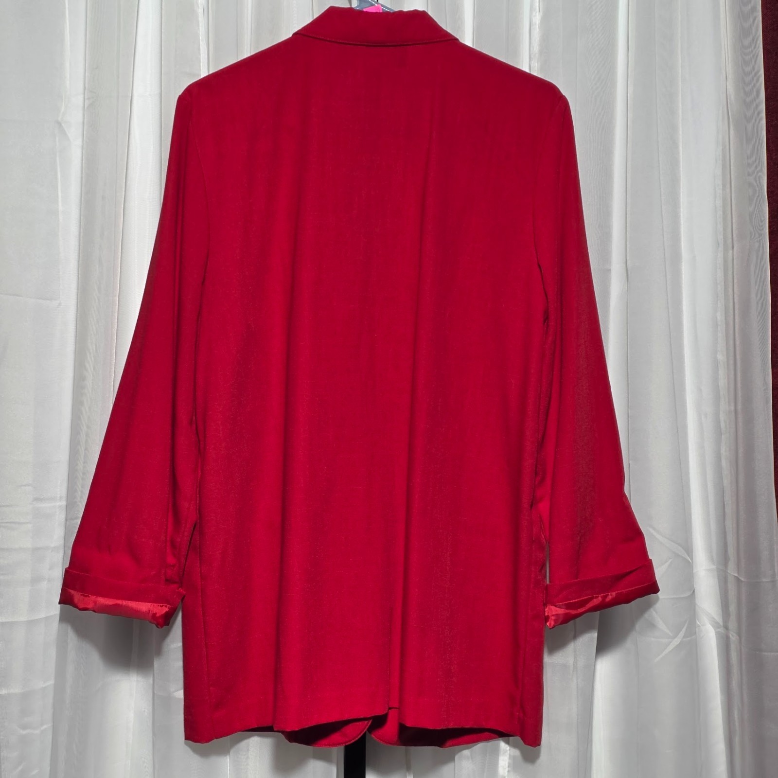 SAG HARBOR Red Single Button Blazer Jacket 16 Plus Size Professional Office Care