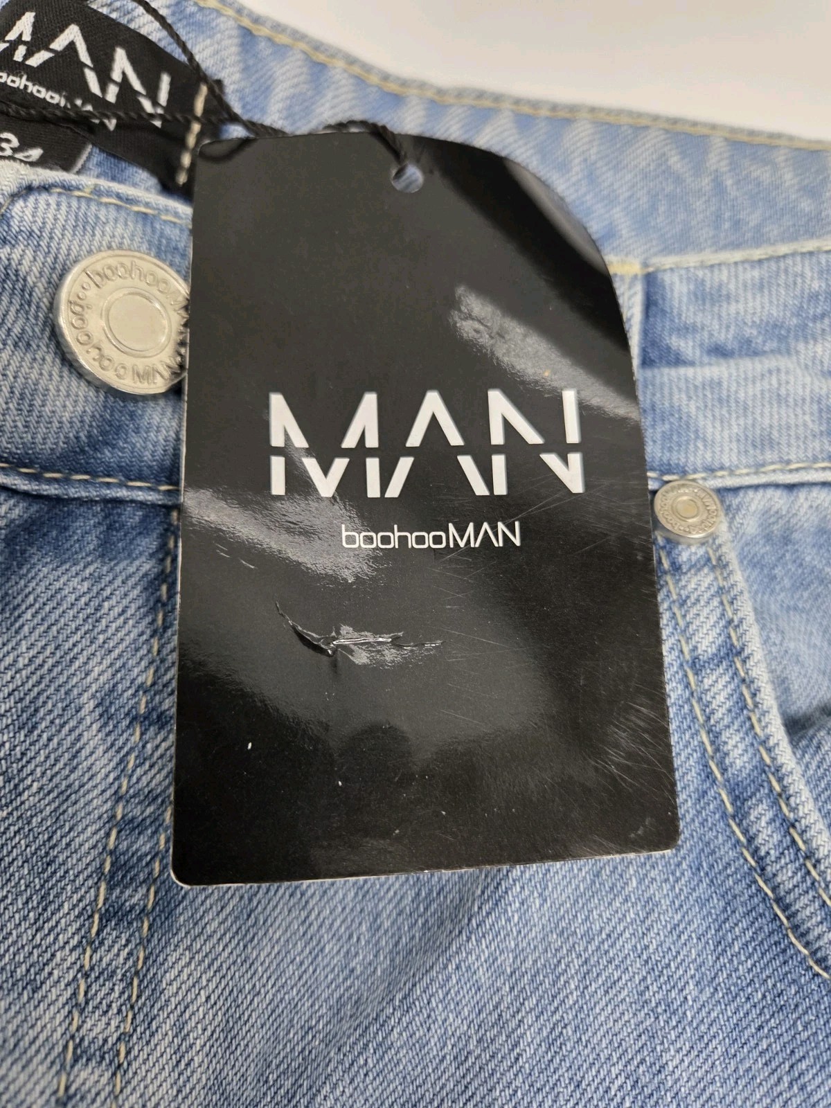 NWT boohoo Man boohooMAN Skinny Fit Graffiti Printed Jeans Size 34 #8289