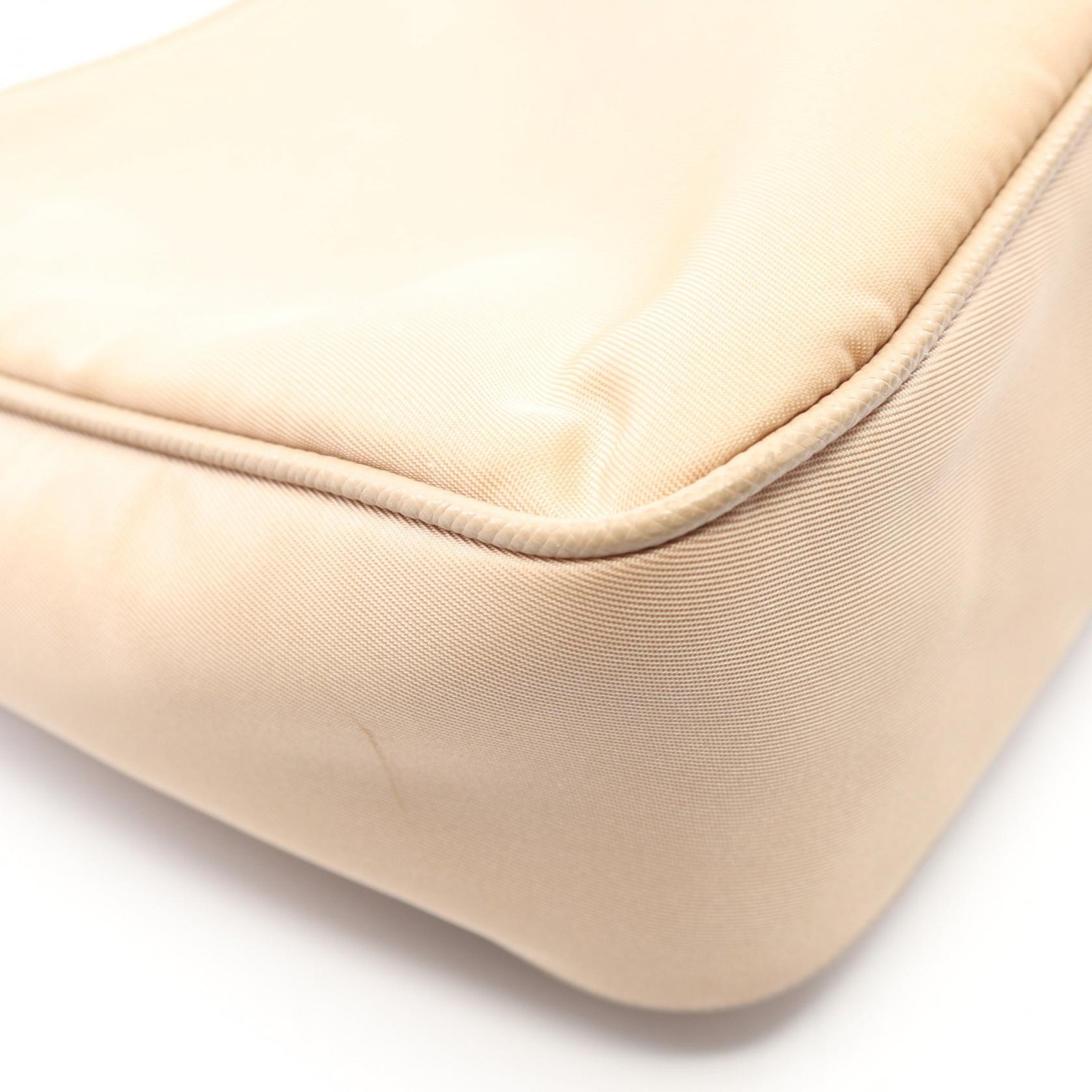 PRADA Re-Edition 2005 Shoulder Bag 1BH204 Nylon Saffiano leather Beige Used