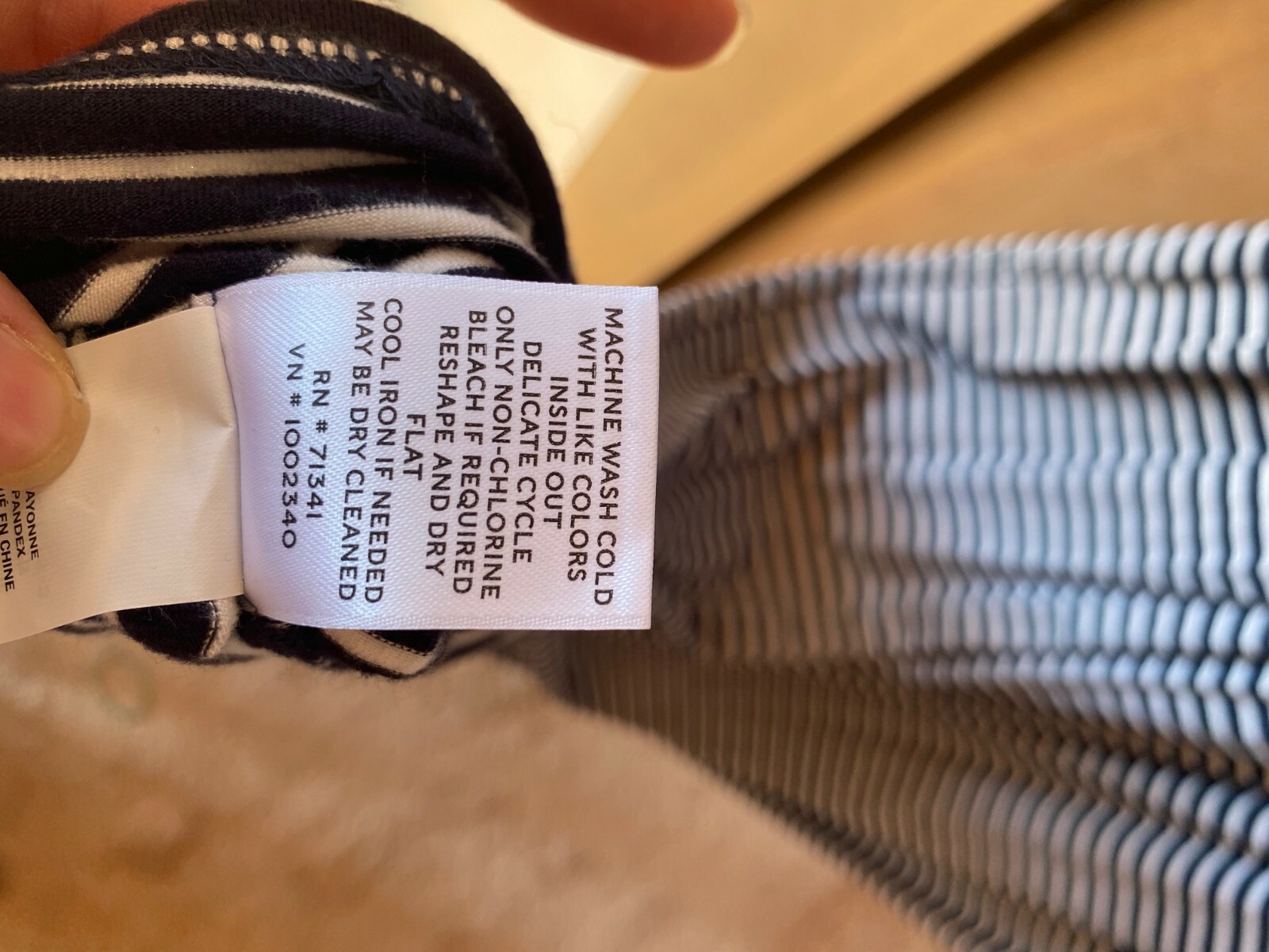 Womens LL Bean striped cotton maxi dress size S in EUC