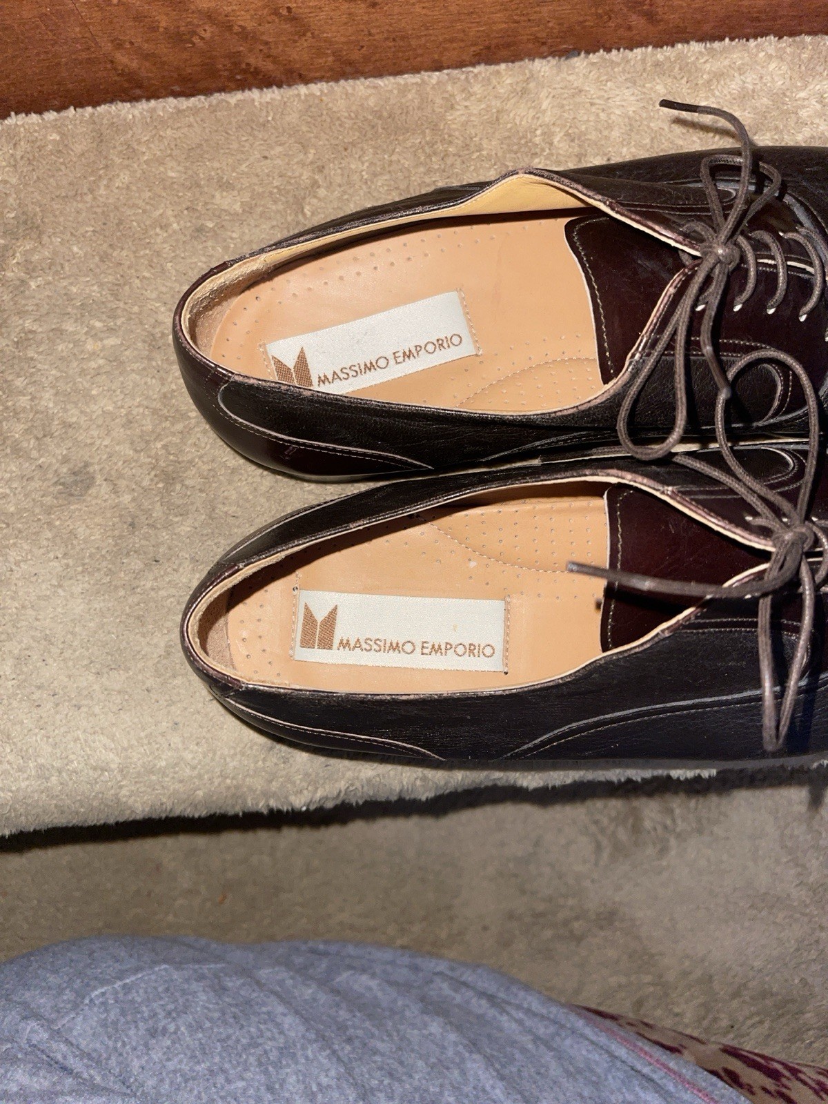 NWOT Massimo Emporio Elegant Two-Tone Leather Derby Shoes Men’s Size 9.5 M