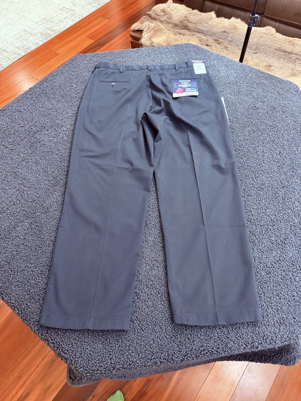 New HAGGAR “Work To Weekend” sz: 40W x 32L 3″ Flex Waist Pants