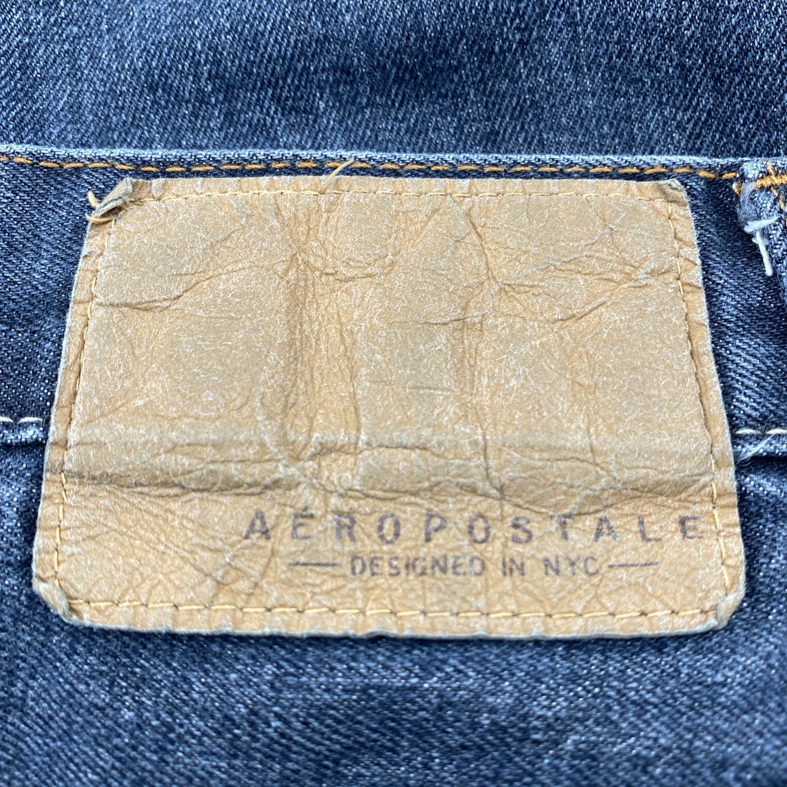 Aeropostale Designed in NYC Men’s 32×32 Straight Fit Dark Denim Jeans – Soft