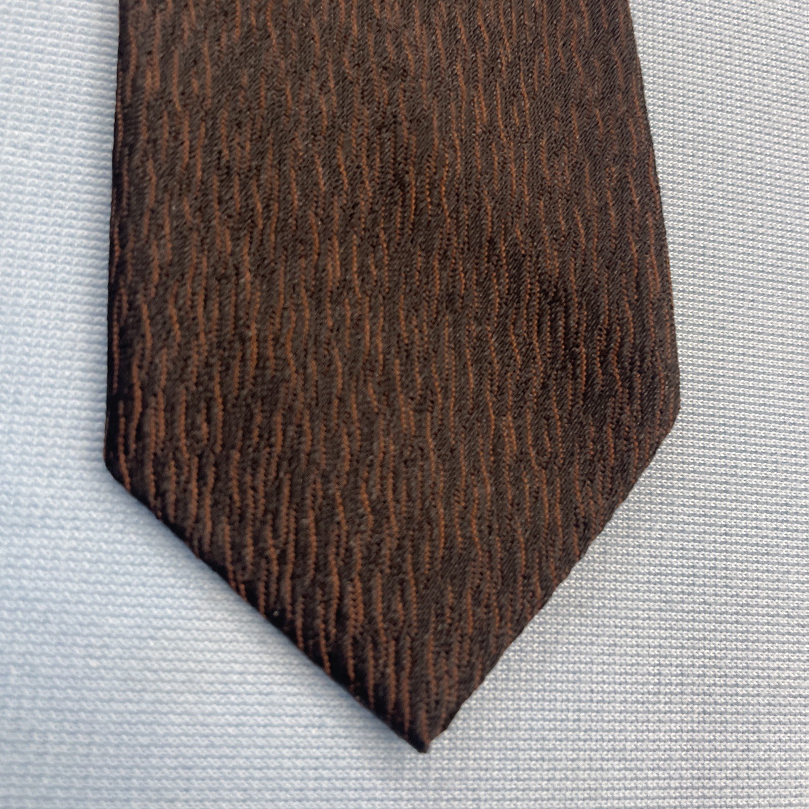 Vtg 50s 60s Tie Beau Brummel Atomic MCM Deco Medallion Brown Slim Necktie 2×53