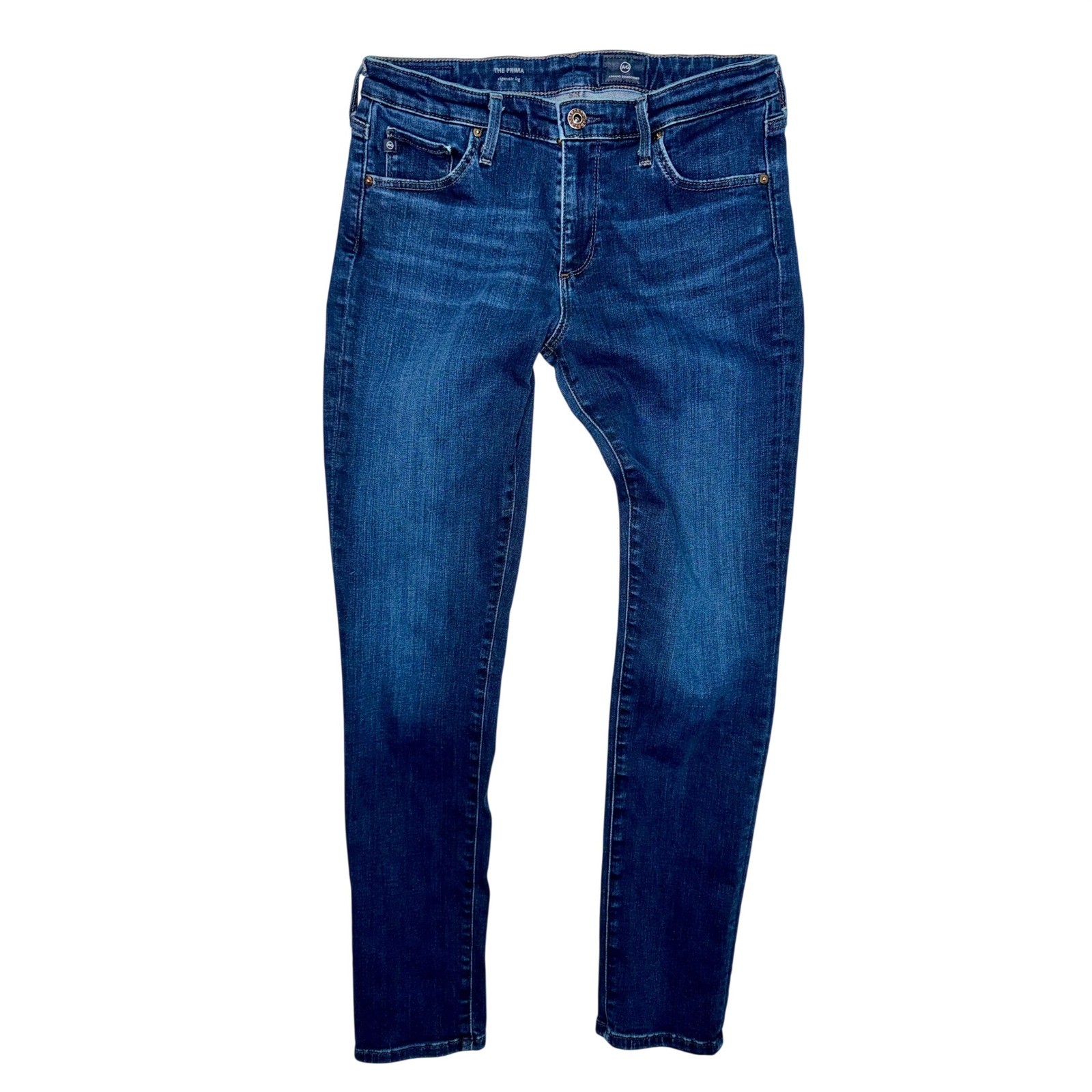AG Adriano Goldschmied The Prima Cigarette Leg Jeans Dark Wash Size 28R