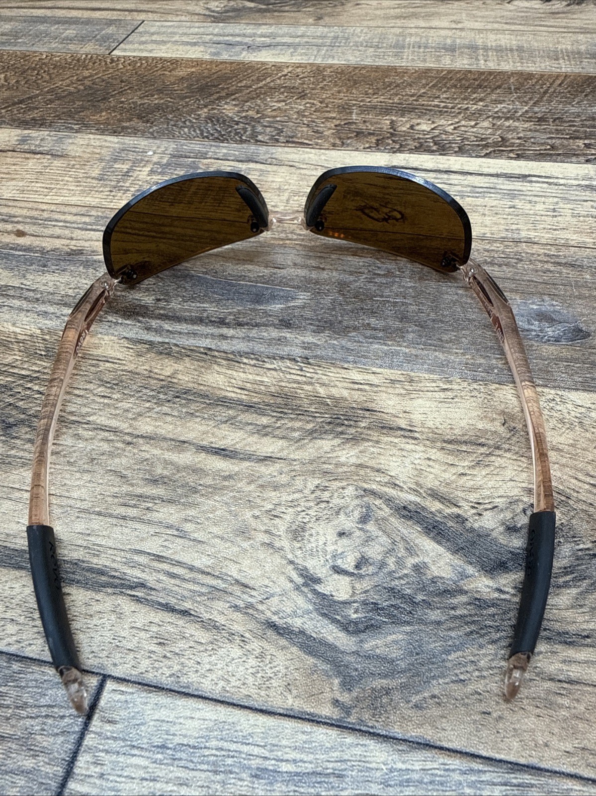 REVO DESCEND E Blush Crystal POLARIZED Champagne Rose Sunglass Frames Only