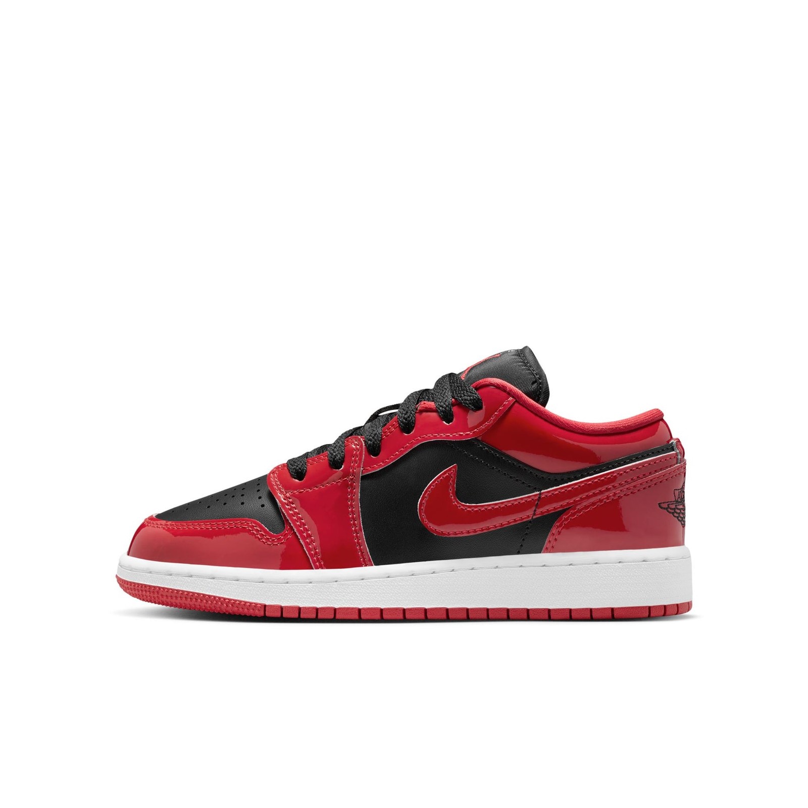 Nike Air Jordan 1 Low GS Patent Bred Black Varsity Red HV4396-006 Kid’s Women’s