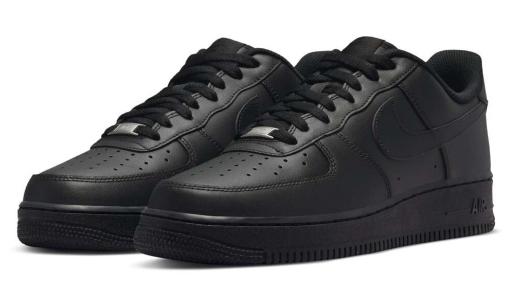 Nike Air Force 1 Low ’07 Triple Black Mens Black Sports Sneaker CW2288-001