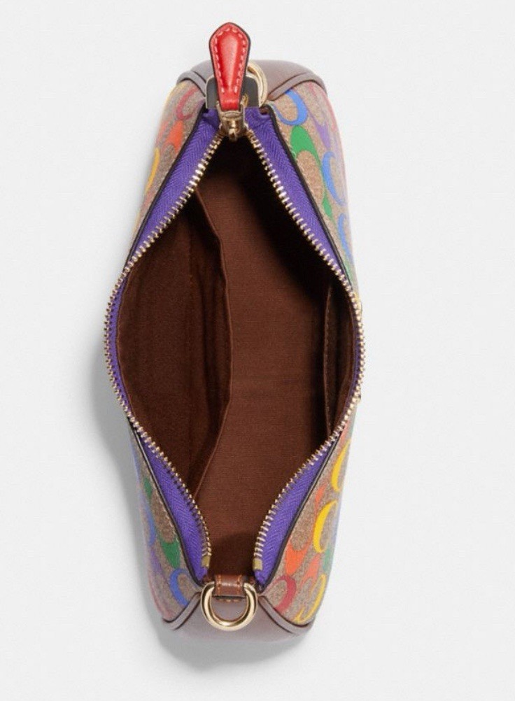 NWT Coach Trey Shoulder Bag In Rainbow Signature Canvas