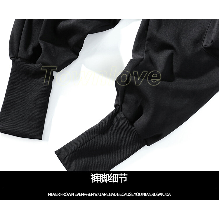 Mens Punk Harem Pants Hip Hop Pockets Cargo Trousers Casual Baggy Streetwear Hot