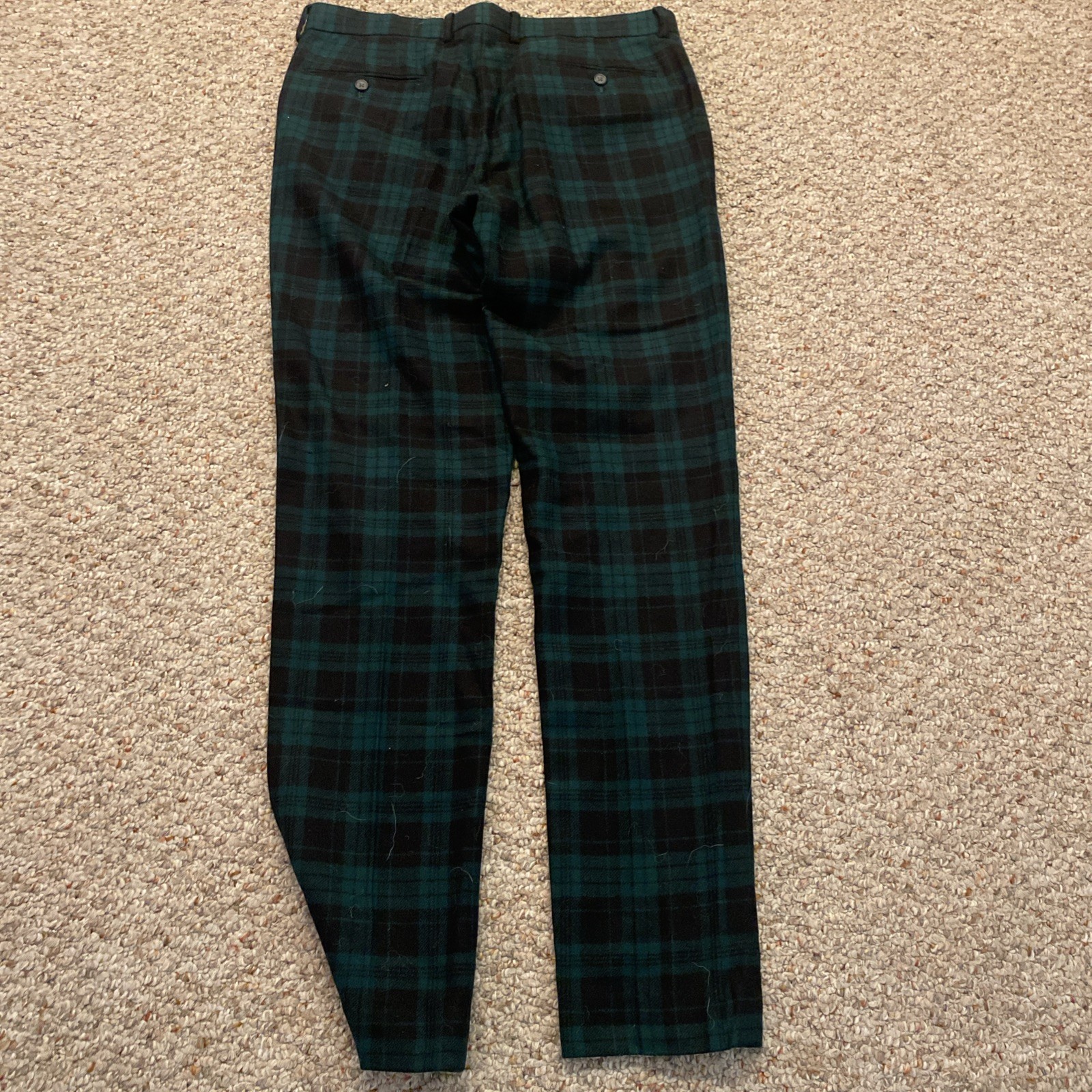 J. Crew Bowery Pants Mens 32 x34 Plaid Wool Pants