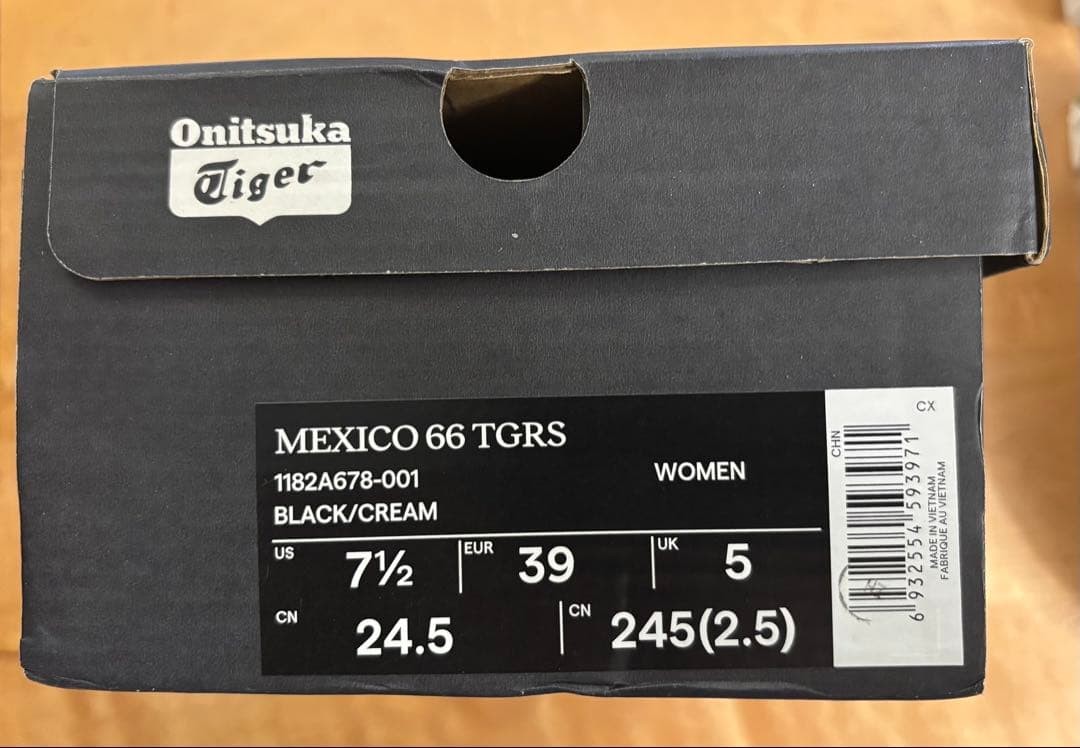 Onitsuka Tiger Mexico 66 Sneakers Women Men 6.5US Black/White, Yellow Insole Us