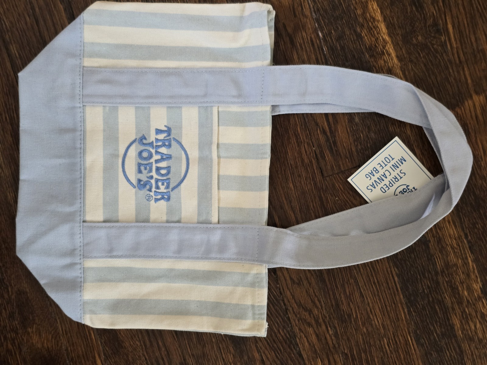 Trader Joe’s Striped Mini Canvas Tote Bag NEW! 4 COLORS!!