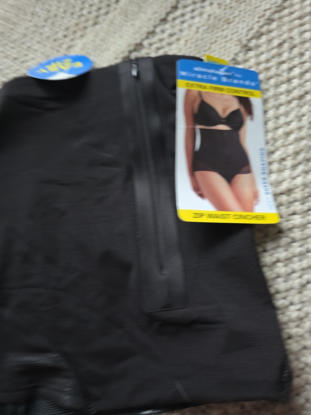 Slimshaper by Miracle Brands Womens Sheer Shaping Waist Cincher Black XL NWT