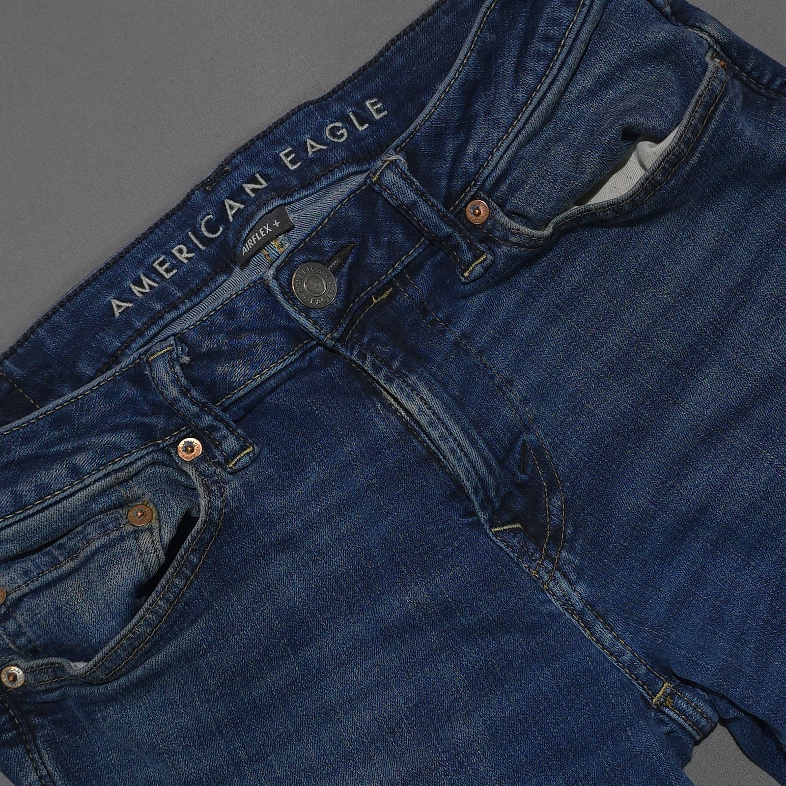 American Eagle Airflex+ Mens Jeans 29×34 Original Bootcut Medium Wash Stretch